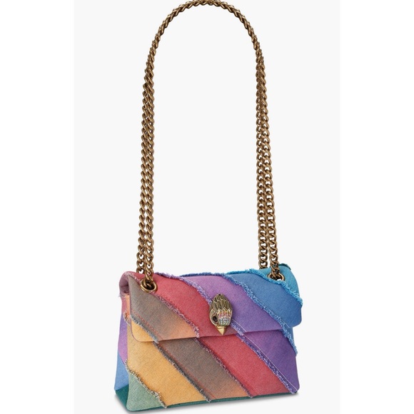 Kurt Geiger Handbags - Kurt Geiger Rainbow Diagonal Stripe Chain Shoulder Bag
